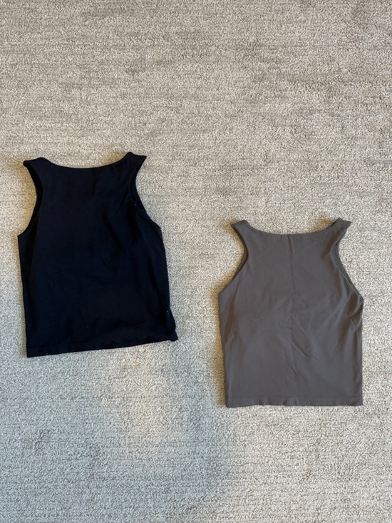 Free People Tops - Free People Ribbed Tank Set - Black & Taupe